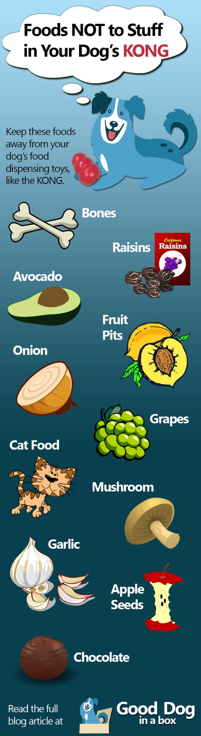 Foods Not to Stuff in Your Dog's Kong Infographic