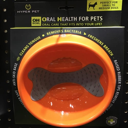 Oh Bowl Oral Health Dog Feeding Bowl Orange