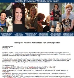 Dog Bite Prevention Week 2018 Press Release